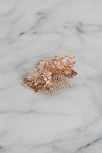 MARGOT HAIR COMB in rose gold