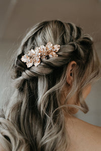 MARGOT HAIR COMB in rose gold