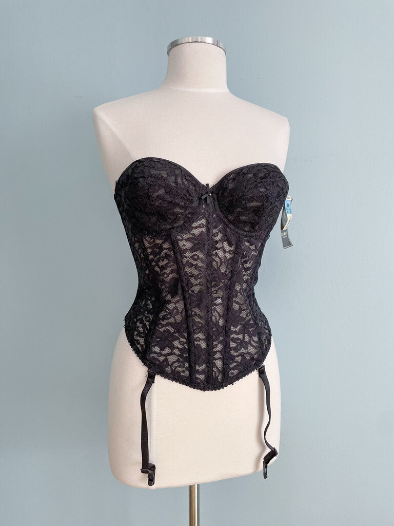 VALMONT Lace Illusion Bustier Push Up Cups Size 36B
