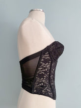 Load image into Gallery viewer, VALMONT Lace Illusion Bustier Push Up Cups Size 36B

