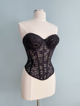 Load image into Gallery viewer, VALMONT Lace Illusion Bustier Push Up Size 36C
