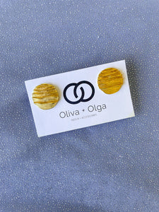 OLIVA + OLGA Hammered Circle Earrings