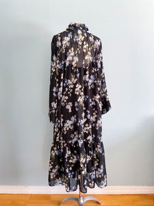 H&M Chiffon Floral Maxi Dress Size M