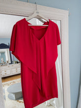 Load image into Gallery viewer, CALVIN KLEIN Chiffon Contour with Mini Cape Sleeve V Back
