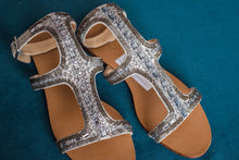 Load image into Gallery viewer, -NEW- BEADED &amp; CRYSTAL SANDALS Vince Camuto Size 9.5
