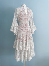 Load image into Gallery viewer, ALEXIS Lace A-line Bell Sleeves size S
