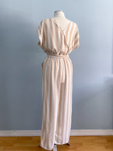 Load image into Gallery viewer, AMERICAN EAGLE Striped V Neck Belted Wide Leg Jumpsuit Size M
