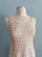 Load image into Gallery viewer, PRECIS PETITE Tweed Midi Dress Sleeveless Ruffle Hem Size 8

